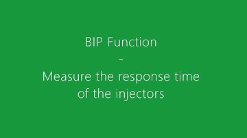 CRS708 BIP Function for Measure the Response Time of the Injector