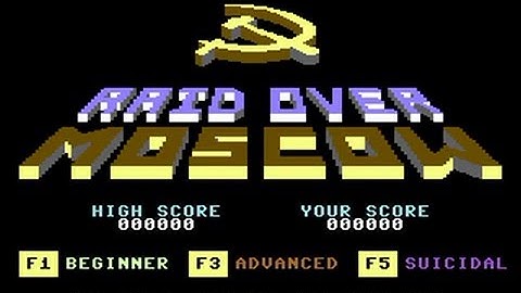 Commodore 64: Raid Over Moscow game ending by Access Software