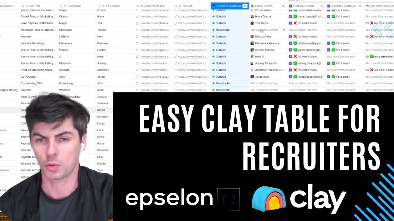 Example Clay Workflows Easy Clay Workflow for Recruiters & GTM Teams - YouTube