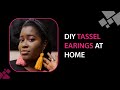 DIY Tassel earring.... how to make thread tassel earrings at home easily.