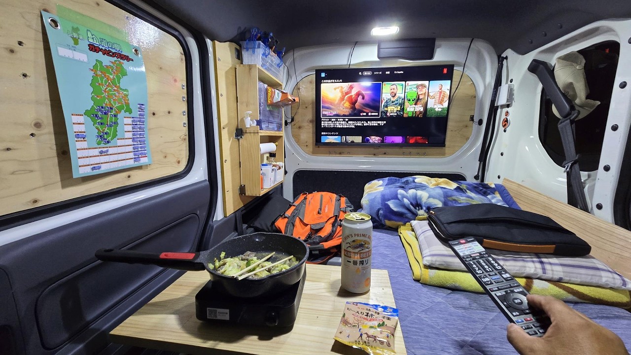 猛暑を避けてエアコンを車載したN-VANで長野を巡る車中泊の旅Part3