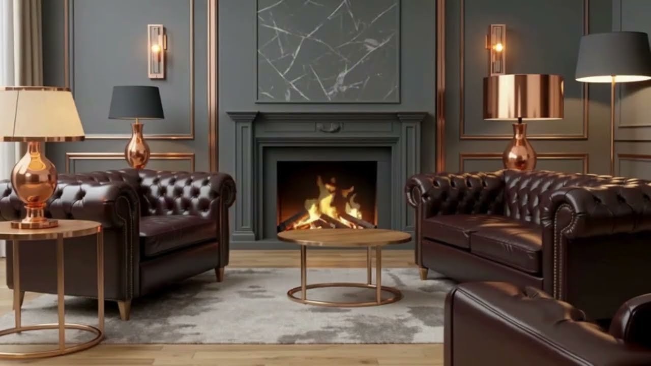 Executive Calm — Light, Leather & Fire | CEO Ambient Luxury