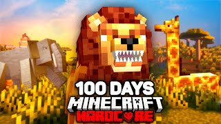 I Survived 100 Days in AFRICA in Minecraft Hardcore...