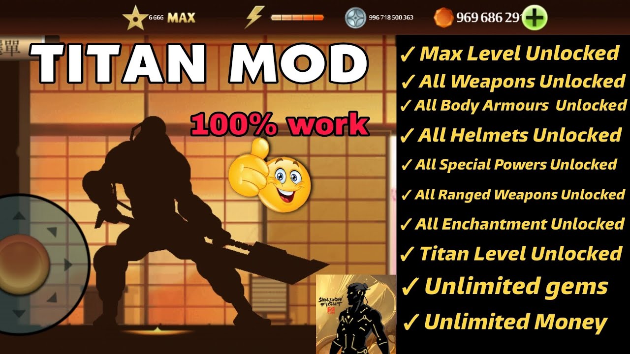 How to download TITAN MOD Shadow Fight2 Everything Unlimited mod