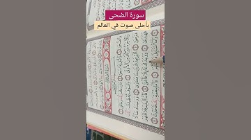 سورة الضحى، تلاوة بأحلى صوت في العالم، ما شاء الله تبارك الله. #تلاوة_هادئة #تلاوة_مميزة #سورة_الضحى