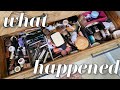 HOW DID THIS HAPPEN?? //  Makeup Vanity + Collection, Re-organizing, Vlogging