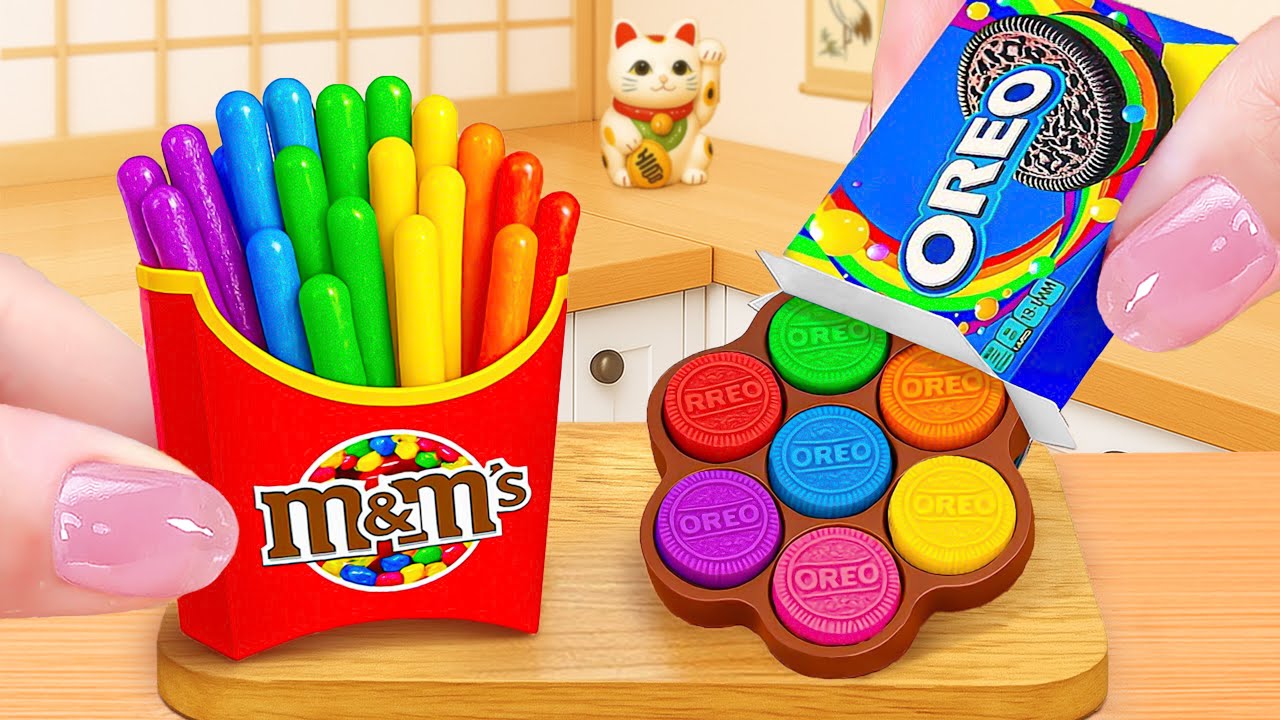 OREO Chocolate Cake 🍫 ミニチュアレインボーチョコレートケーキの
