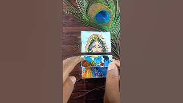 Radha Krishna painting on Eraser 😍❤️| Wait for the end 🌸 #shorts