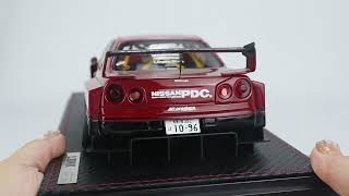 Ignition Model 1:18 LB-ER34 Super Silhouette SKYLINE Red/Black #5 With L28 engine (IG2701)