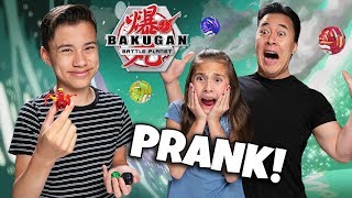 BAKUGAN BRAWL!!! EVAN PRANKS HIS FAMILY INTO BATTLE!