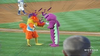 Chicken VS Barney Anime Fight