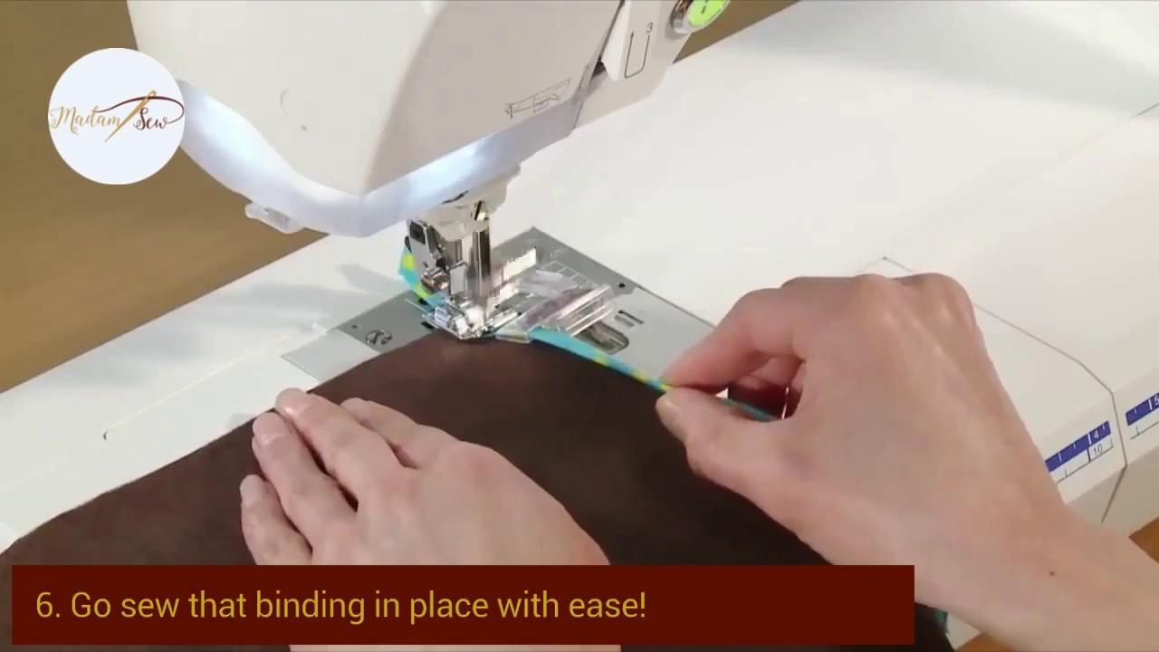 Madam Sew Bias Tape Maker Kit – Adjustable Binding Presser Foot, 4