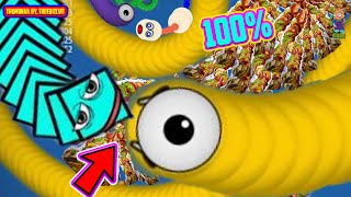 WormsZone.io | How to Eat 100.00% Of the Map! [1.6 Million Score] World Record Gameplay New IO Game! screenshot 5