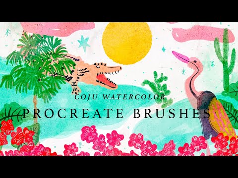 Procreate Summer Watercolor Brushes, a Brush Add-On by Neon Wild (Thumbnail 9 of 13)