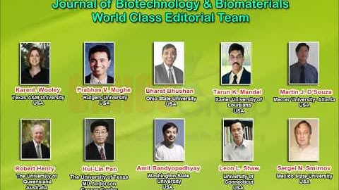 Journal of Biotechnology & Biomaterials | OMICS Publishing Group