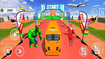 Modern Bus Stunt Tracks & Real Coach Bus | Mega Ramp Racing Driving Simulator – Android Gameplay