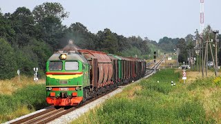 M62-1358 with freight train / М62-1358 с грузовым поездом