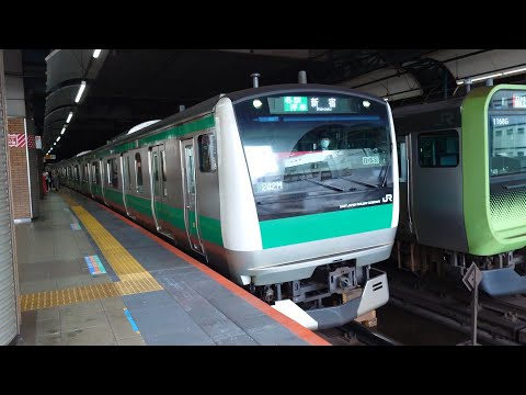 JR東日本埼京線E233系ハエ123編成各駅停車新宿行き恵比寿駅到着（2026/9/30）