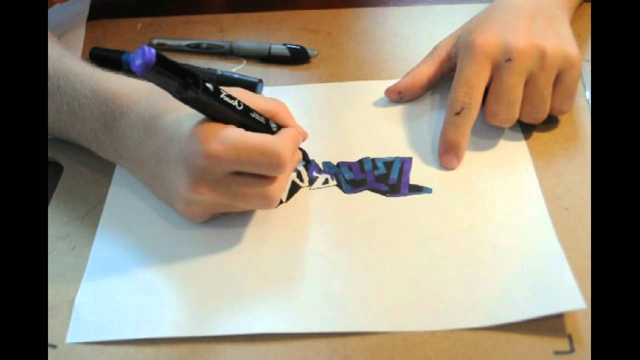 How to write graffiti letters tutorial