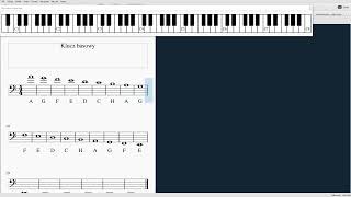 Nazwy dźwięków (klucz basowy) * sound names (bass clef) #114 piano tutorial