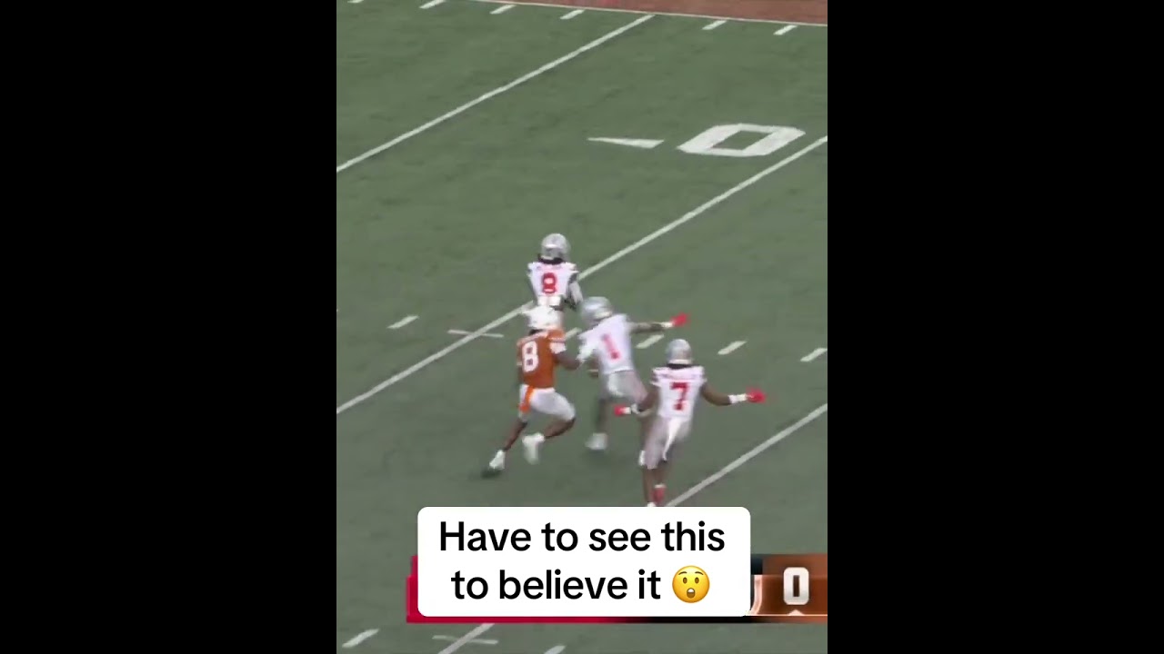 Arch threw a dime to Cam Coleman but Ohio State got the interception 😳