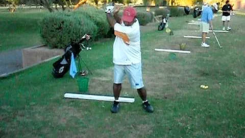 Khursheed Mallick golf swing from side October 2010