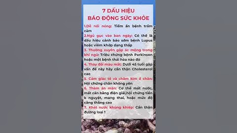 7 Dấu Hiệu Báo Động Sức Khoẻ #dsdaiminh #dinhduong #shorts #health