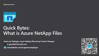 Quick Bytes: What is Azure NetApp Files screenshot 5