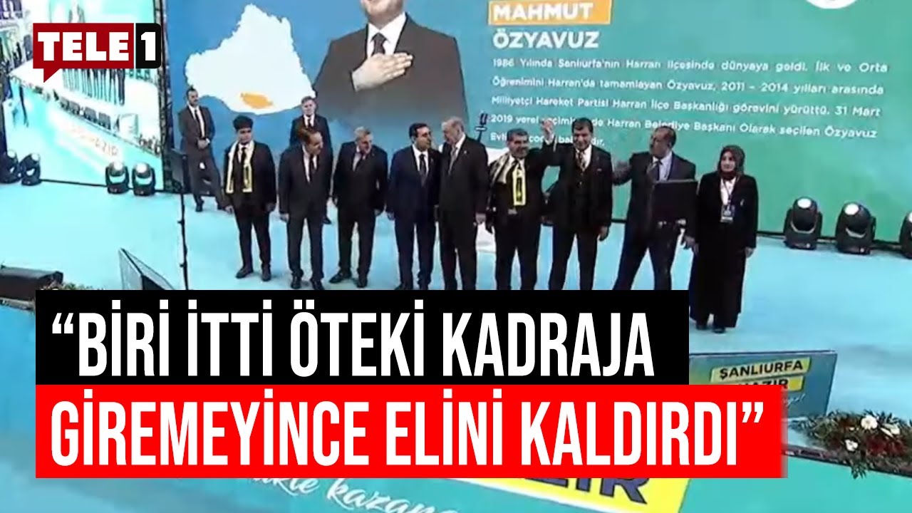 AKP'nin Şanlıurfa aday tanıtımında ilginç görüntüler!