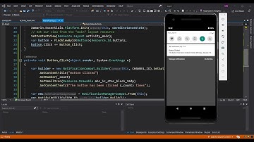 Android Notifications in Xamarin.Android | Visual Studio 2019