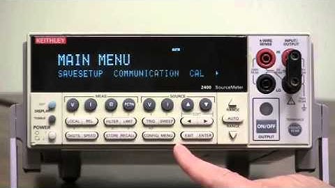 How To Setup GPIB RS 232 Communication   Keithley Instruments Model 2400