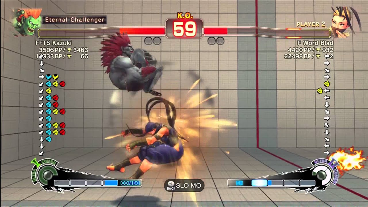 FFTS Kazuki [Blanka] vs F Word Blad [Ibuki] SSF4 Arcade Edition