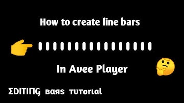 How to create  bars in Avee players 2019|Bars tutorial avee players 2019|MSR Creations|#aveeplayer