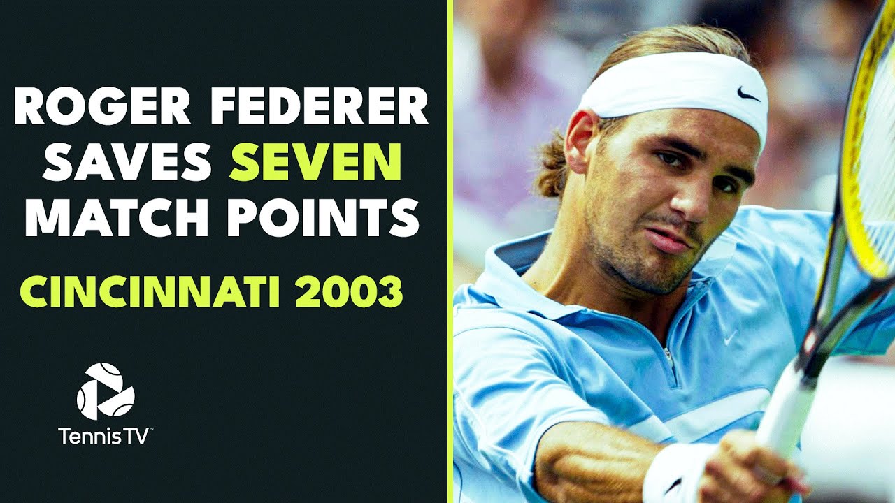 When Roger Federer Saved 7 MATCH POINTS and won! 🤯 | Cincinnati 2003
