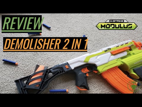 Бластер Нерф Моторизований Демолішер NERF Modulus Demolisher 2-in-1 Motorized Blaster F0931 Hasbro Оригінал, видео 1