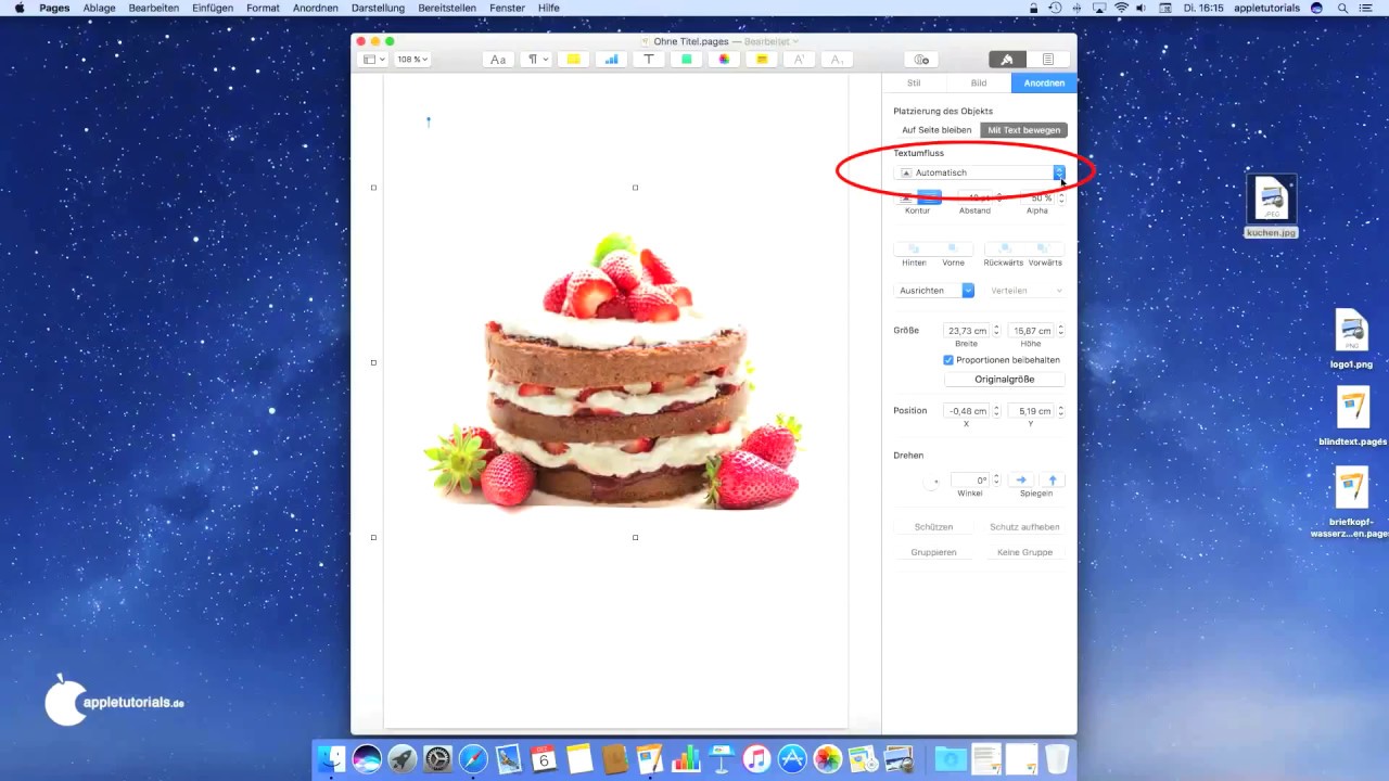 Iwork In Pages Fur Mac Ein Wasserzeichen Einfugen Youtube