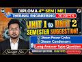 🔥SUGGESTION 2026 for Diploma 4th Semester | THERMAL ENGINEERING | Unit 1-2|ME by Surojit Sir