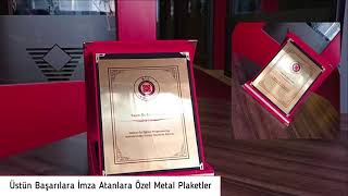 Metal Plaketler Kişiye Özel Baskılı