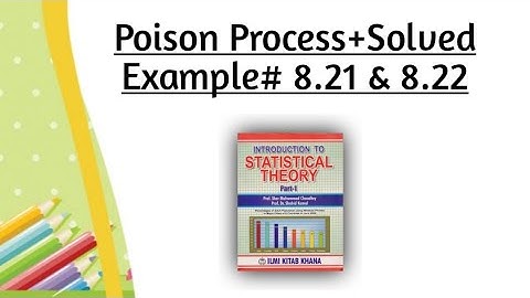 Poison Process +Solved Example# 8.21 & 8.22 |Chapter#8 |Discrete Probability Distribution