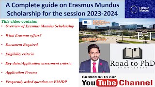 A complete guide on Erasmus Mundus Scholarship for the session 2023-2024