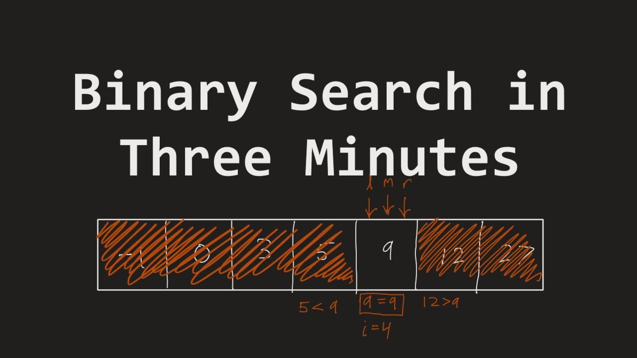 Binary Search in Three Minutes - YouTube