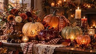 Cozy Autumn Pumpkin TV Art 🍂 | 4K Fall Ambience with Glowing Pumpkins & Candles