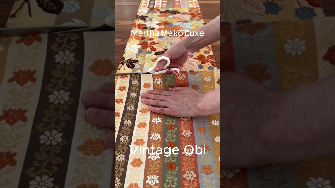 正絹帯をザクッ✂️マット3枚セットにリメイク ✨ 和モダンな食卓へ