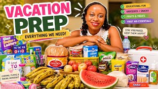 Vacation Prep: Educational Supplies & Games, Groceries, Foodstuffs, Snacks & First Aid