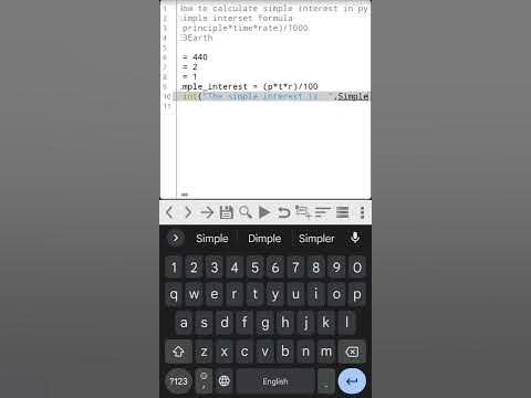 How to calculate simple interest in python | Python program for simple ...