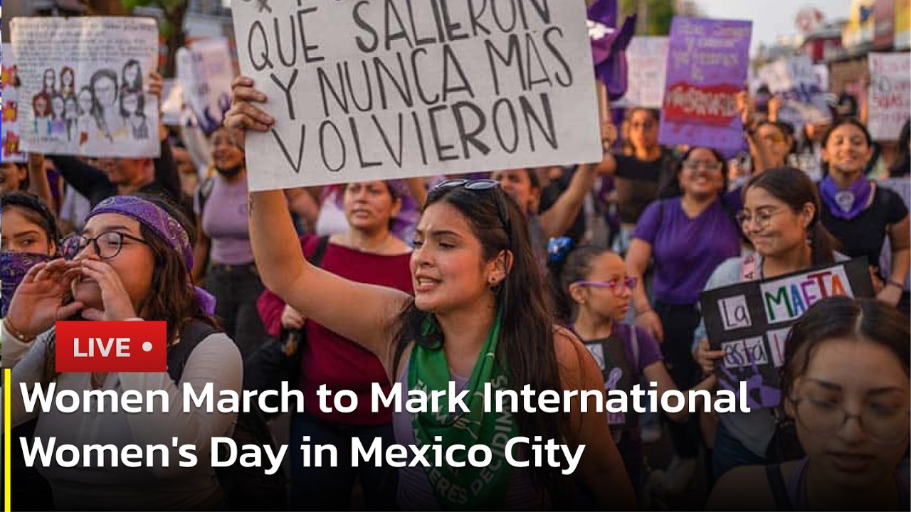 🔴 LIVE: Women March to Mark International Women's Day in Mexico City | AC13