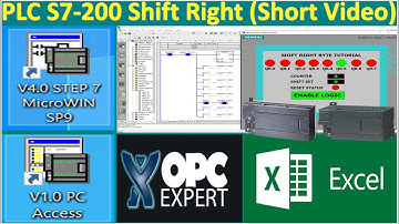 PLC S7-200 basic programming Shift Right Byte example video (Short Video)