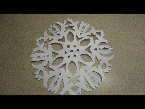 Six Pointed Cutout Paper Snowflake