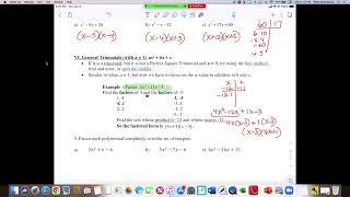 A2 Factoring Review Video