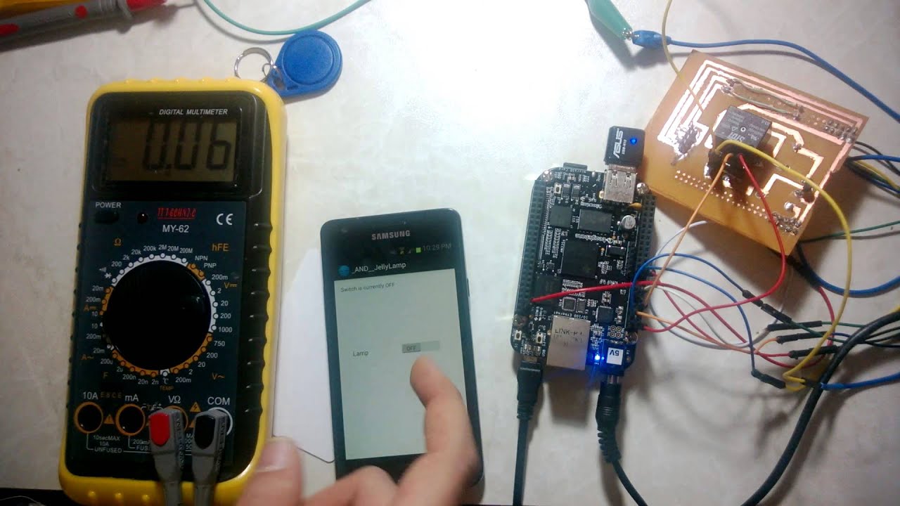 Relay Control 2 with BeagleboneBlack and Android - YouTube